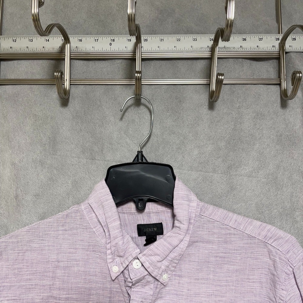 J Crew Shirt Men L Slim Baird McNutt Irish Linen Blend Button Up Vacation Hybrid